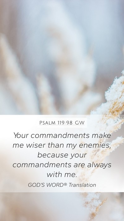 Psalm 119:98 GW Bible Verse Image