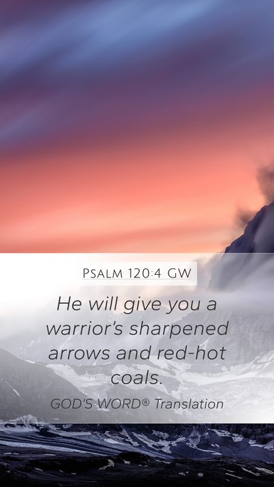 Psalm 120:4 GW Bible Verse Image