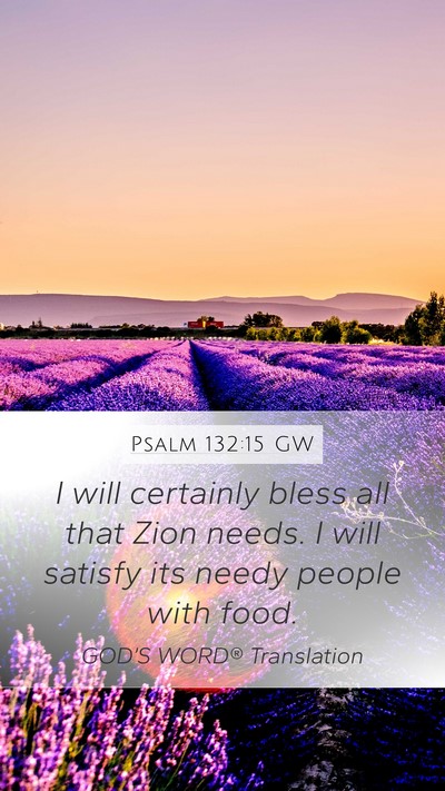 Psalm 132:15 GW Bible Verse Image
