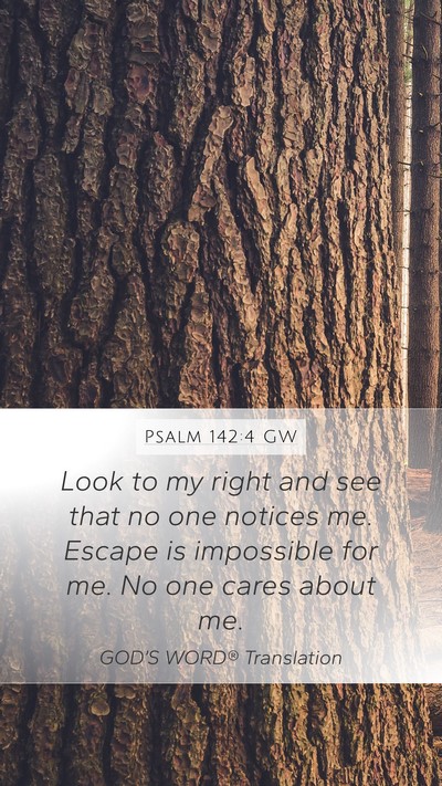 Psalm 142:4 GW Bible Verse Image