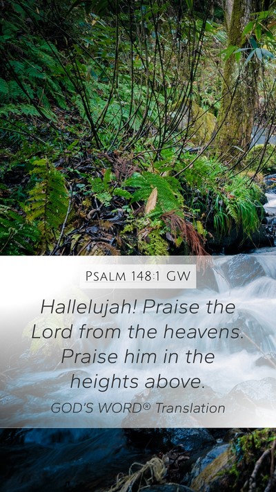 Psalm 148:1 GW Bible Verse Image