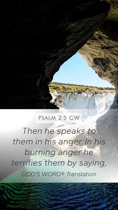 Psalm 2:5 GW Bible Verse Image