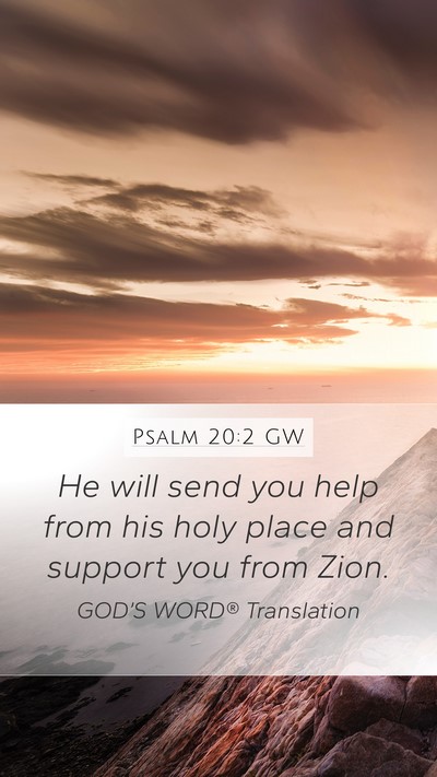 Psalm 20:2 GW Bible Verse Image
