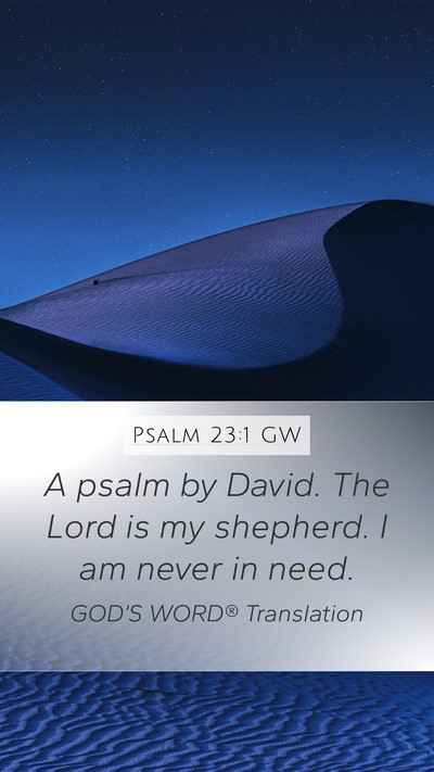 Psalm 23:1 GW Bible Verse Image
