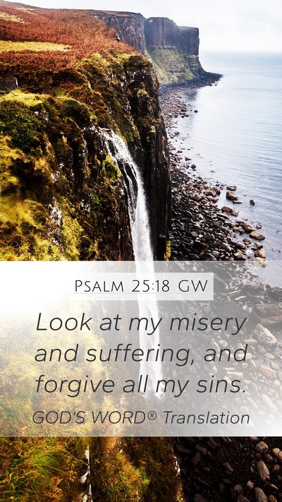 Psalm 25:18 GW Bible Verse Image
