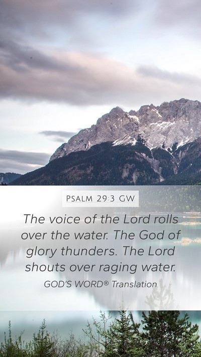Psalm 29:3 GW Bible Verse Image