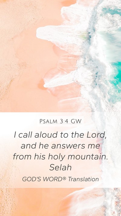 Psalm 3:4 GW Bible Verse Image