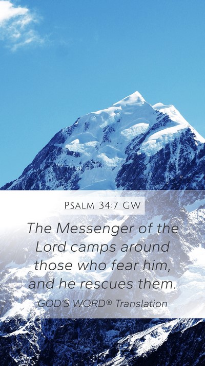Psalm 34:7 GW Bible Verse Image