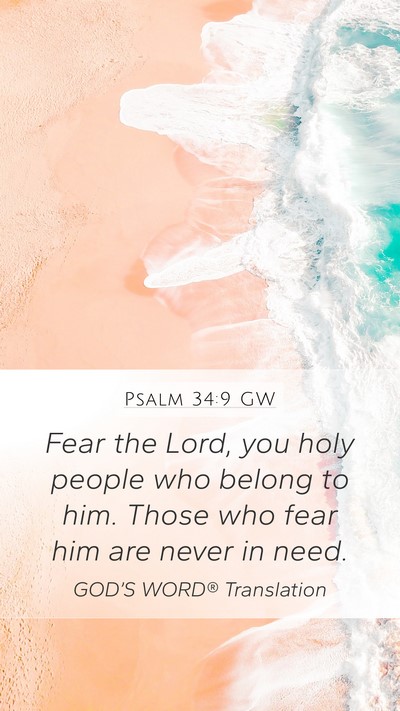 Psalm 34:9 GW Bible Verse Image