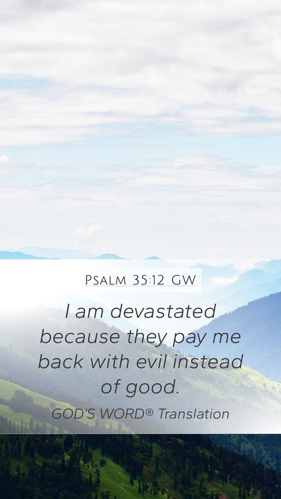 Psalm 35:12 GW Bible Verse Image