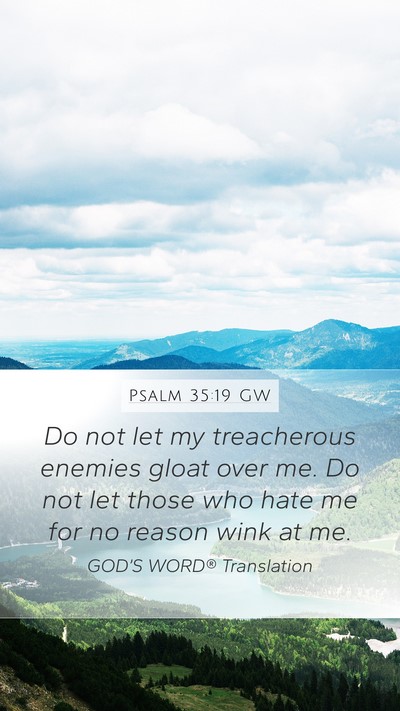 Psalm 35:19 GW Bible Verse Image