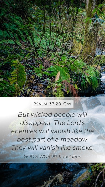 Psalm 37:20 GW Bible Verse Image