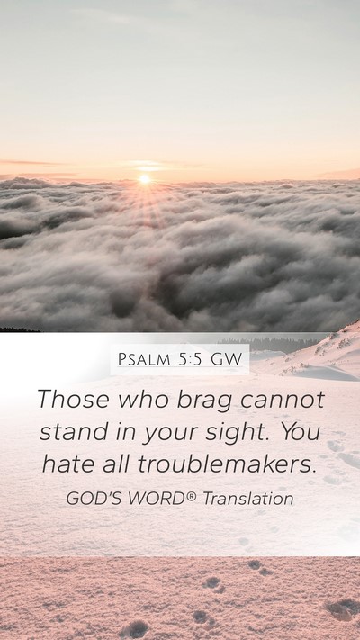 Psalm 5:5 GW Bible Verse Image
