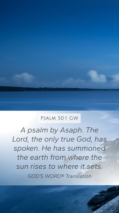 Psalm 50:1 GW Bible Verse Image