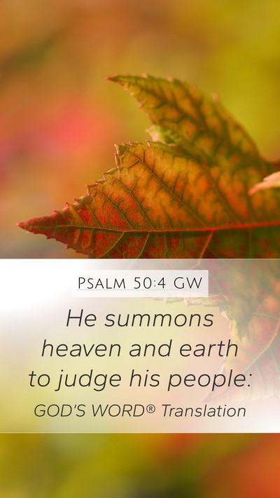 Psalm 50:4 GW Bible Verse Image