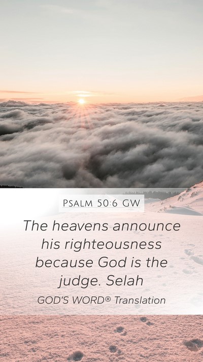 Psalm 50:6 GW Bible Verse Image