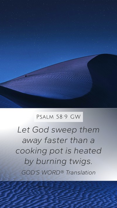 Psalm 58:9 GW Bible Verse Image