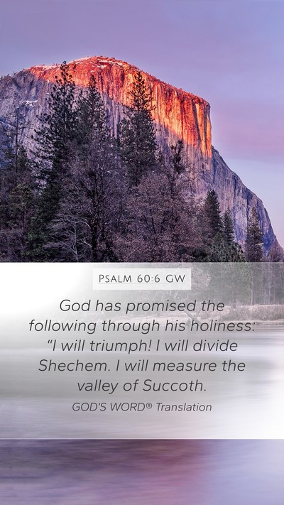 Psalm 60:6 GW Bible Verse Image