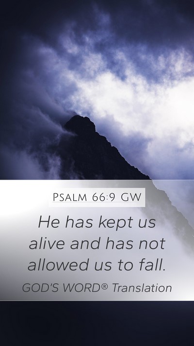 Psalm 66:9 GW Bible Verse Image