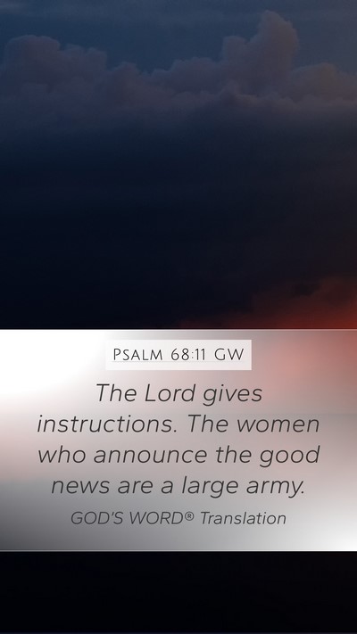 Psalm 68:11 GW Bible Verse Image
