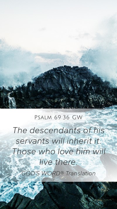 Psalm 69:36 GW Bible Verse Image