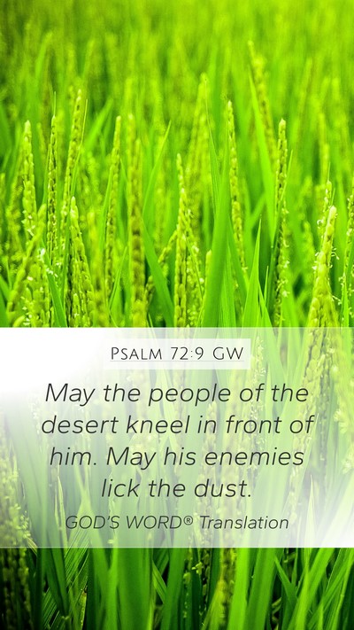 Psalm 72:9 GW Bible Verse Image
