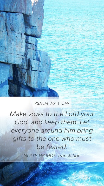 Psalm 76:11 GW Bible Verse Image