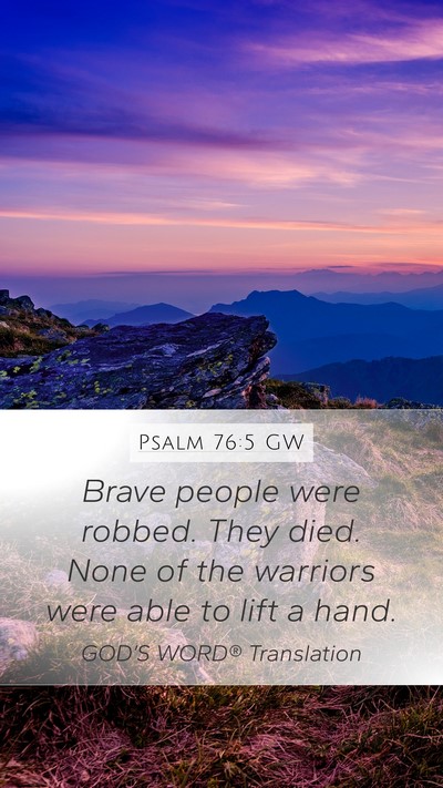 Psalm 76:5 GW Bible Verse Image