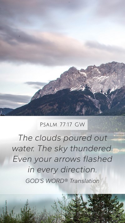 Psalm 77:17 GW Bible Verse Image