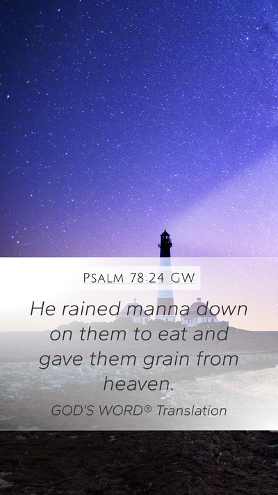 Psalm 78:24 GW Bible Verse Image