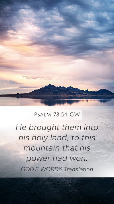 Psalm 78:54 GW Bible Verse Image