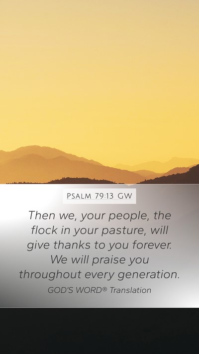 Psalm 79:13 GW Bible Verse Image