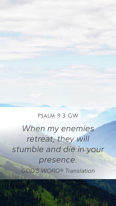 Psalm 9:3 GW Bible Verse Image