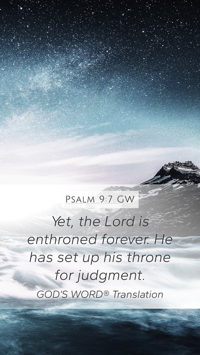 Psalm 9:7 GW Bible Verse Image