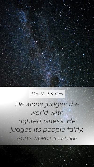 Psalm 9:8 GW Bible Verse Image