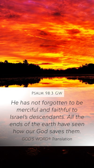 Psalm 98:3 GW Bible Verse Image