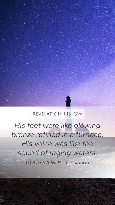 Revelation 1:15 GW Bible Verse Image