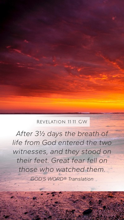 Revelation 11:11 GW Bible Verse Image