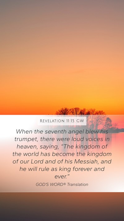 Revelation 11:15 GW Bible Verse Image