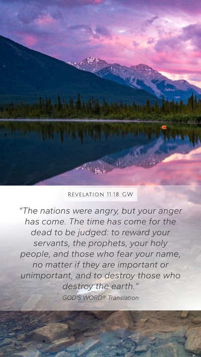 Revelation 11:18 GW Bible Verse Image