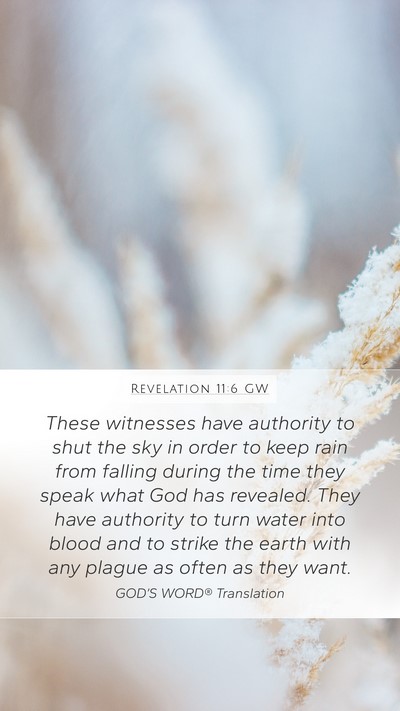 Revelation 11:6 GW Bible Verse Image