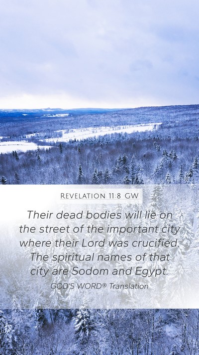 Revelation 11:8 GW Bible Verse Image