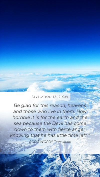 Revelation 12:12 GW Bible Verse Image