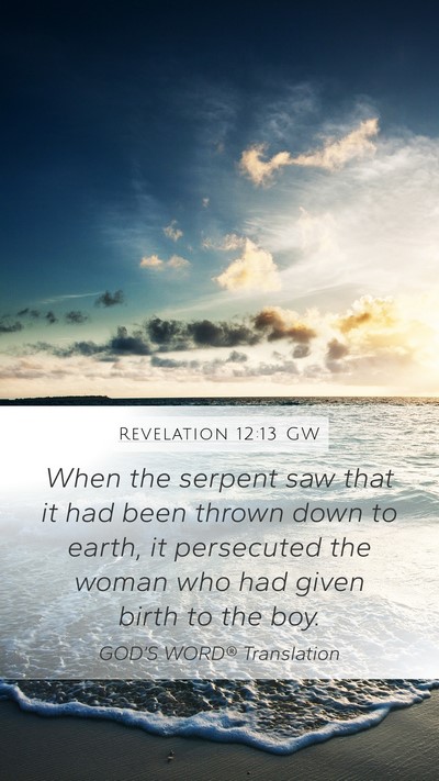 Revelation 12:13 GW Bible Verse Image