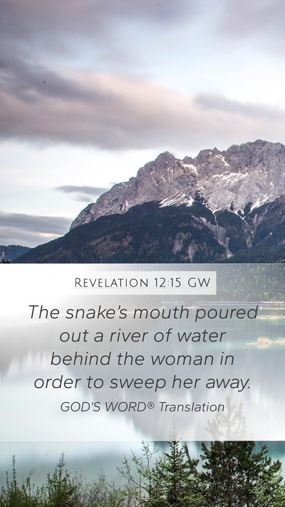 Revelation 12:15 GW Bible Verse Image