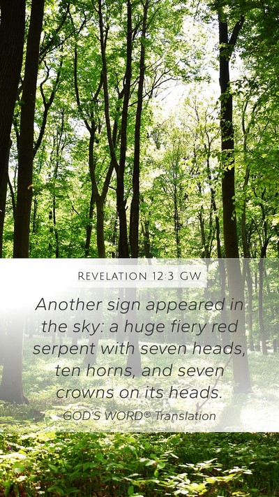 Revelation 12:3 GW Bible Verse Image