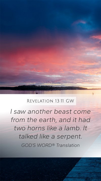 Revelation 13:11 GW Bible Verse Image