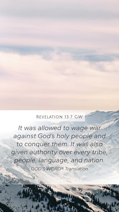 Revelation 13:7 GW Bible Verse Image