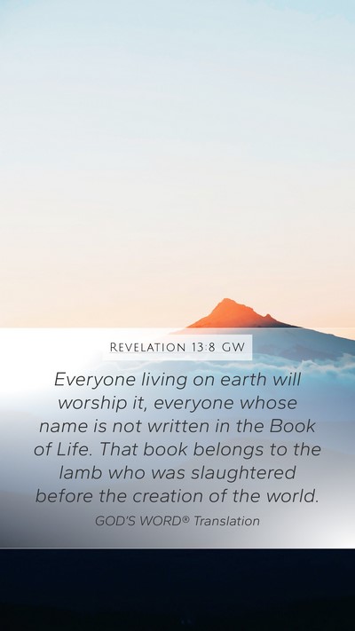 Revelation 13:8 GW Bible Verse Image