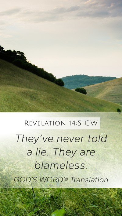 Revelation 14:5 GW Bible Verse Image